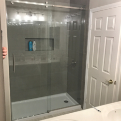 BARN DOOR SLIDER POLISH STAINLESS HARDWARE