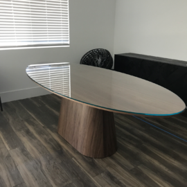 3:8” starphire tempered glass table top