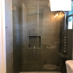 Added 38” clear tempered door to existing panel