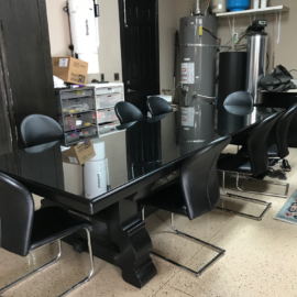 14” clear tempered glass Table Top